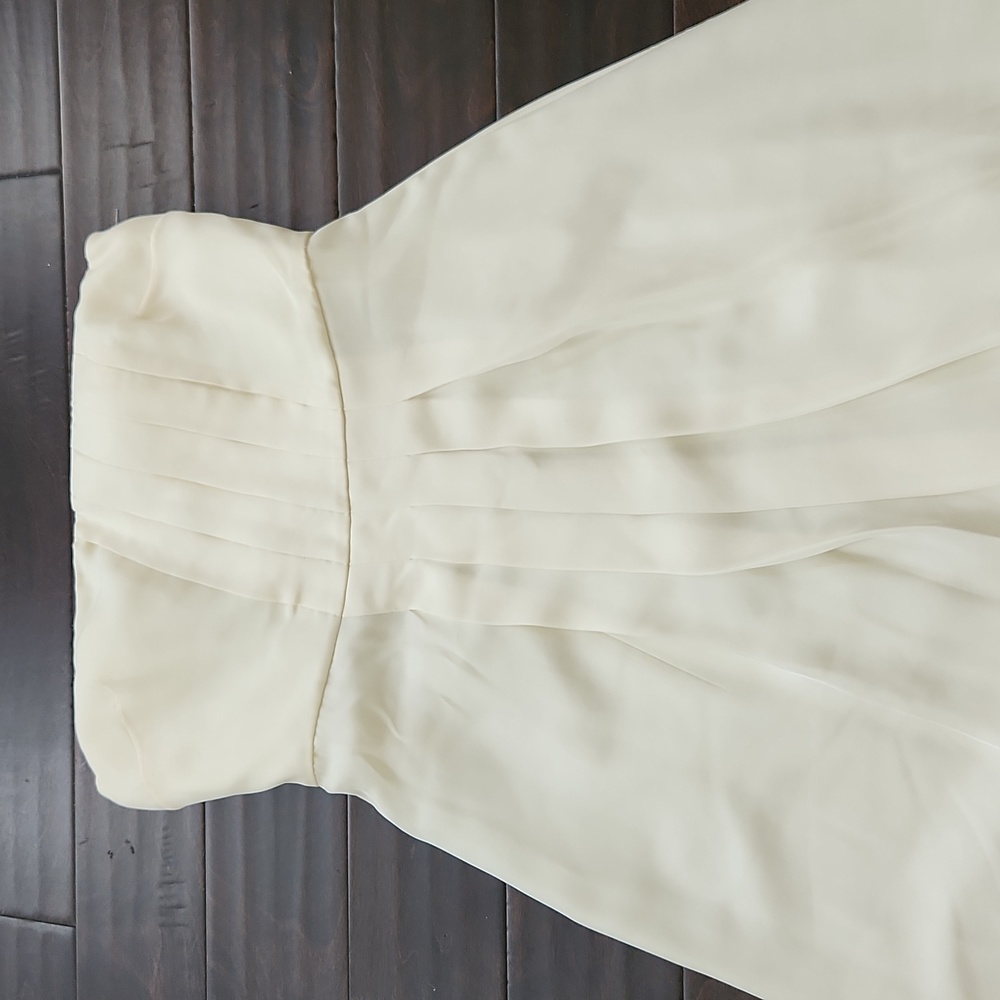 Banana Republic white silk strapless dress 2